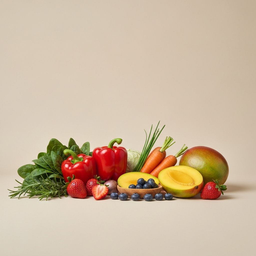 Gesundes Lebensmittel Arrangement